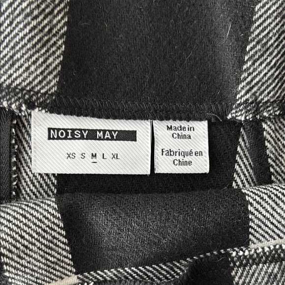 Noisy May Plaid Black and White Skirt - Picture 6 of 6